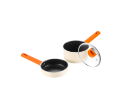 【团购展示】DESLON锦“橙”精铁不粘辅食锅两件套DFS-TZ936D