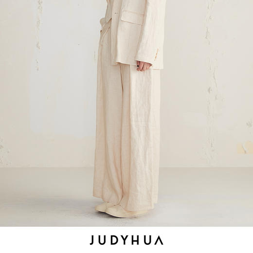 JUDYHUA 亚麻阔腿长裤 商品图1
