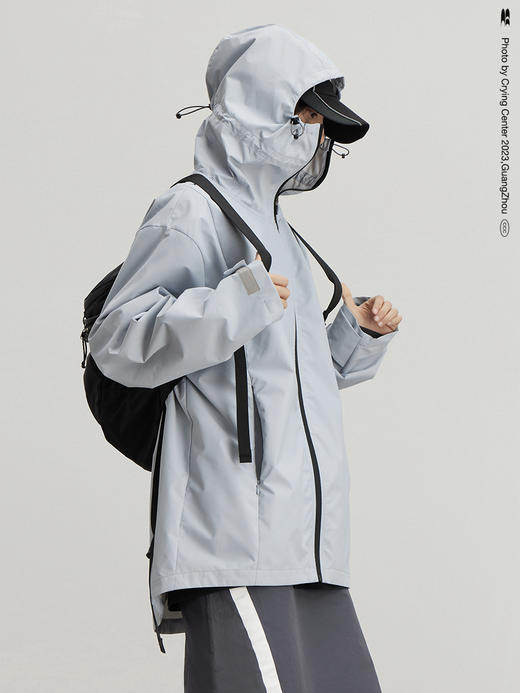 CryingCenter 城市机能斜门襟造型轻户外冲锋衣外套日常通勤徒步 商品图3