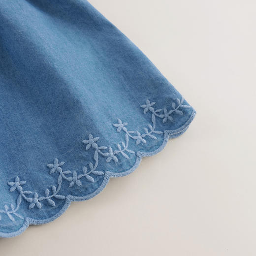 【马克珍妮 芦芙】新款夏装 女童绣花纯棉牛仔吊带套装230618 商品图4