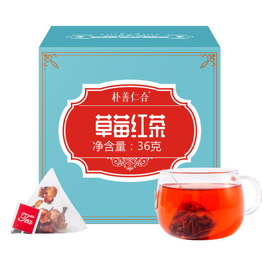 「拍1发2！到手两盒」花茶草莓红茶 单盒12袋装 水果组合茶草莓茶盒装花果茶水果茶饮 商品图0