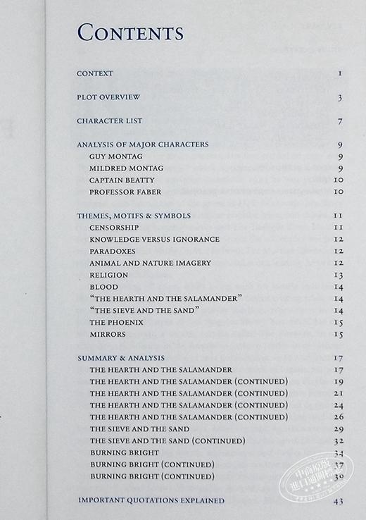 预售 【中商原版】Sparknotes 文学指南 华氏 451 度 Fahrenheit 451 英文原版 Ray D Bradbury 论文 商品图4