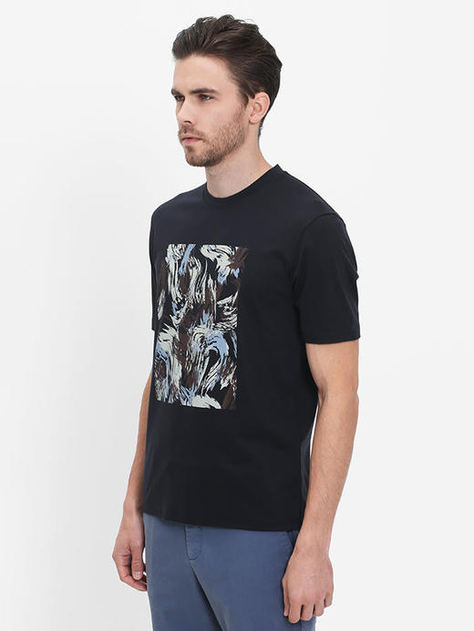 callisto藏青全棉短袖T恤  SRTSS031C 商品图1