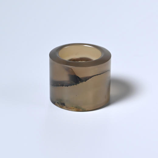 清代影子玛瑙“千里江山”扳指儿 商品图0