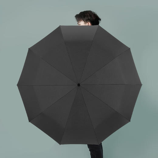 【原木折叠自动伞 抗风骨架大伞面】左都木柄全自动雨伞 单手一键开伞 高密度伞布 优选 商品图1