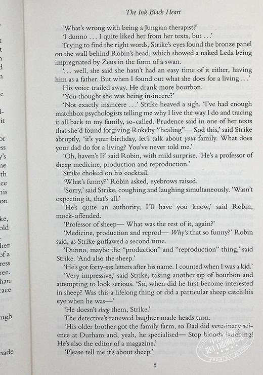 【中商原版】神探斯特莱克6 墨黑之心 英文原版 The Ink Black Heart A Cormoran Strike Novel Book 6 Robert Galbraith 商品图5