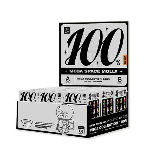 POPMART MEGA珍藏系列 100% SPACE MOLLY 盲盒 第一季 商品图5