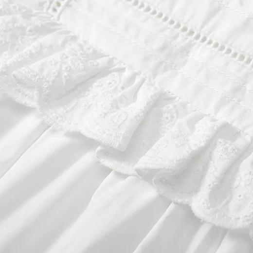 英氏女童T恤23新款夏季方领套衣纯棉短袖花边上衣衬衫YRTCJ2P284A 商品图2