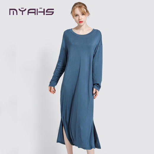 春夏新款莫代尔睡裙宽松家居服 YHH 商品图0