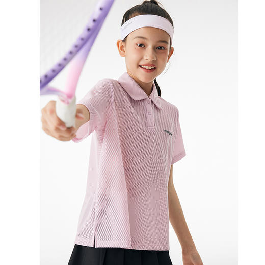 onmygame女童Polo衫夏季新款儿童运动衣休闲透气短袖上衣T恤 商品图3