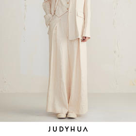 JUDYHUA 亚麻阔腿长裤
