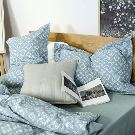 竹节纱色织四件套-清露 商品图3