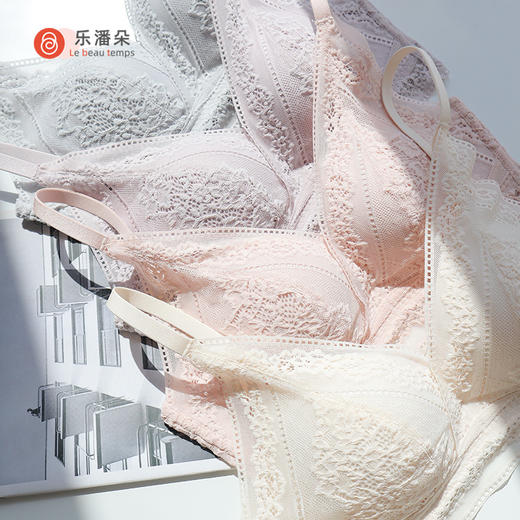 【专属】#258 蕾丝 棉感 专利杯 薄而聚拢 大/小胸 4色 商品图4