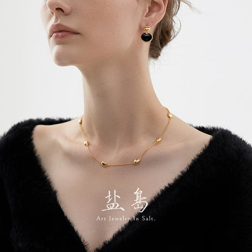 盐岛	笛卡尔mini胖心满天星项链 商品图3