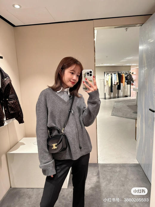 𝐜𝐞𝐥𝐢𝐧.𝐞 2023春季限定手提马鞍包 〰️黑色 商品图5