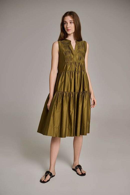 DEVOTION TWINS - Makrys Gialos Midi Dress - College Khaki 1979  - 女装连身裙 - 卡其色 商品图3