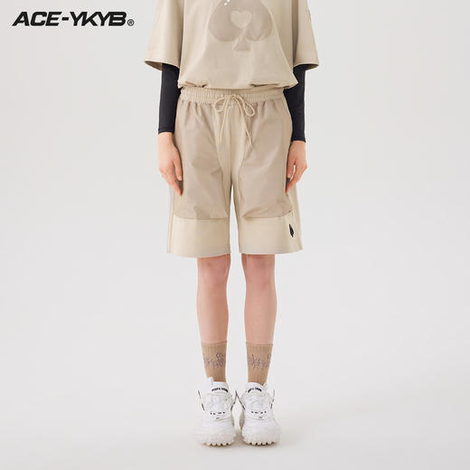 YKYB 23SS黑桃贴布字母短裤城市户外风宽松速干五分裤工装休闲裤 商品图0