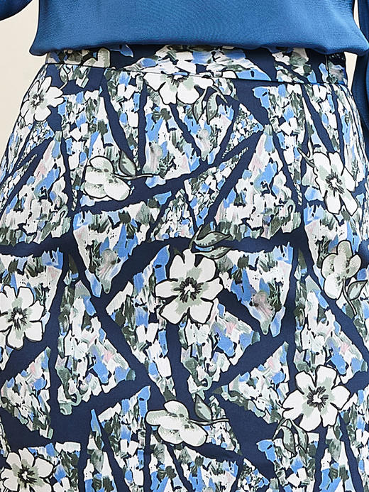 剩S/M 米思阳2025夏季新款时尚优雅印花半身裙气质大方修身一步裙3581 商品图4