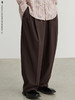 CryingCenter垂坠利落剪裁多褶西装裤西裤长裤 巧克力棕 哭喊中心 商品缩略图4