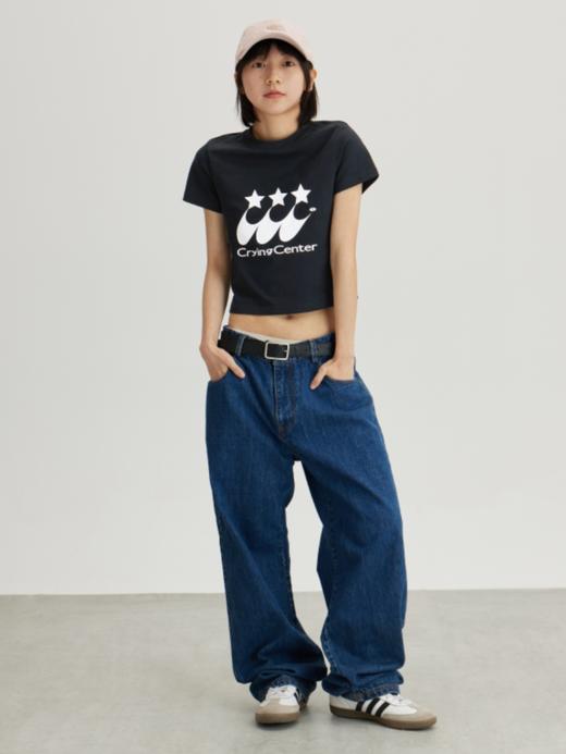 CryingCenter 多色彗星印花千禧纯棉圆领辣妹修身短款T恤 商品图6