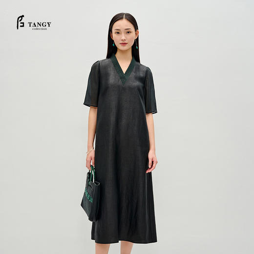 TANGY Collection/天意精品莨绸连衣裙 商品图0