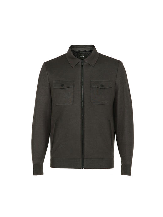 callisto绿色弹力针织夹克外套 FRFEJ035C 商品图3