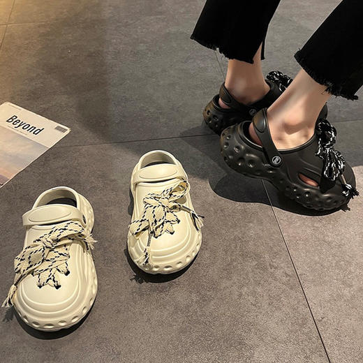 【ins潮流！厚底户外洞洞鞋】夏款洞洞鞋外穿户外穿搭EVA凉拖鞋女士潮流男士拖鞋女厚底拖sh 商品图2