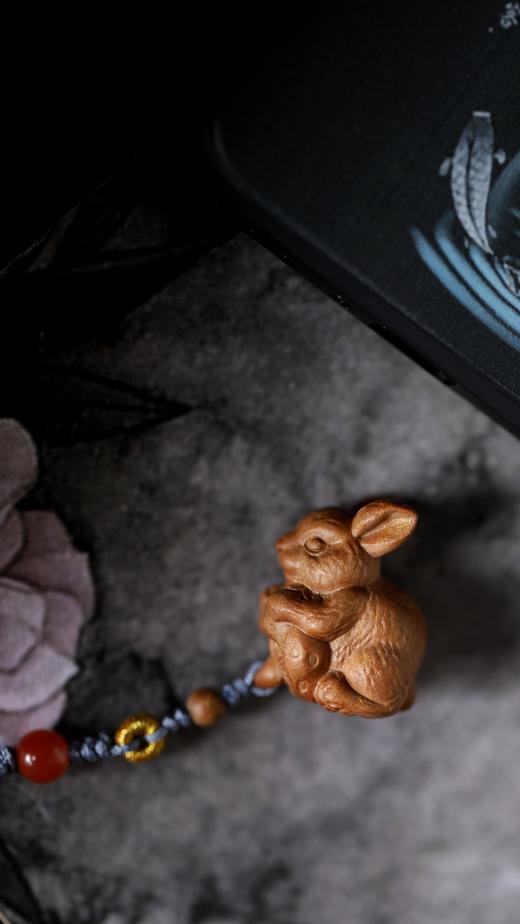 【青山特惠】老山檀 丰收兔 钥匙扣 手把件 s2 商品图2