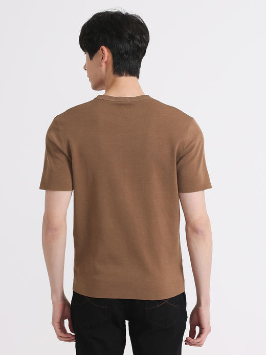 callisto咖啡色棉混纺T恤 SSTSS145C 商品图3
