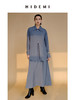 HIDEMI 极简斜纹双头拉链海军领缎面感套装 上衣/半身裙 商品缩略图1