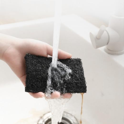 日本LEC金刚砂魔力擦刷3片装锅底黑垢蹭锅底神器除锈清洁海绵擦碗 商品图1