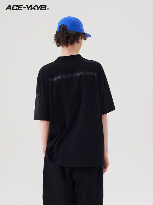 YKYB 23SS黑桃贴布字母短袖T恤爱心重磅廓形宽松休闲上衣潮流夏 商品图3