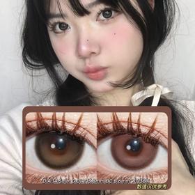 Licheechee年抛·哆啦美黑褐&哆啦美粉巧·14.5mm(着色参考13.8mm) 0-800度(无525/575) 韩产进口·(建议佩戴6-8个月左右更换)