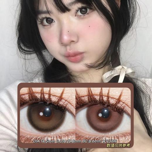 Licheechee年抛·哆啦美黑褐&哆啦美粉巧·14.5mm(着色参考13.8mm) 0-800度(无525/575) 韩产进口·(建议佩戴6-8个月左右更换) 商品图0