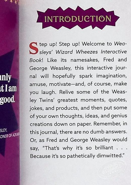 【中商原版】哈利波特  韦斯莱魔法恶作剧套装 英文原版 Harry Potter Weasley Weasley Magical Mischief Deck and Book 商品图5