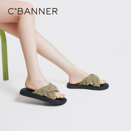 千百度平底拖鞋夏季凉拖鞋时尚外穿沙滩海边舒适女鞋 A23375107 商品图2