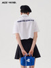 YKYB 23SS复古学院风短款衬衫女撞色领带可拆卸上衣休闲百搭潮 商品缩略图3