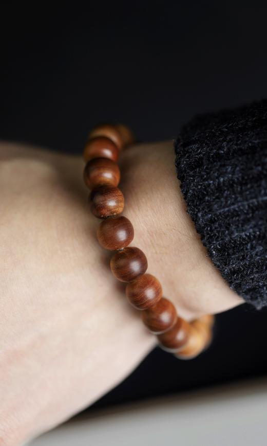 【青山特惠】10*11mm 沉水级黑肉印度迈索尔正区老山檀手串 L2 商品图0