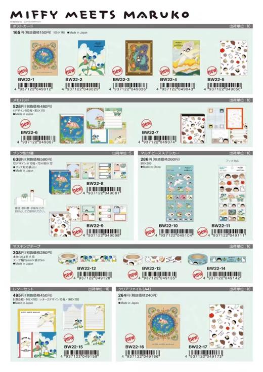 日本Squere樱桃小丸子&米菲兔合作款便签本便签贴明信片 商品图1