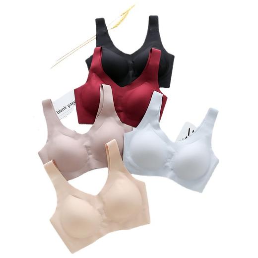 【比不穿还舒服】高弹贴身无尺码日系乳胶无钢圈哺乳文胸罩无痕舒适睡眠运动内衣女 商品图4