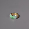 清代翡翠戒面“长富贵”金戒指 商品缩略图3