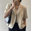 【时尚短袖垂感短款休闲小西服】西装外套女2023夏季薄款韩版新款上衣 商品缩略图1