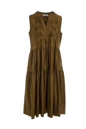 DEVOTION TWINS - Makrys Gialos Midi Dress - College Khaki 1979  - 女装连身裙 - 卡其色