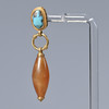 辽代赤焰玛瑙+汉代绿松石耳环 商品缩略图6