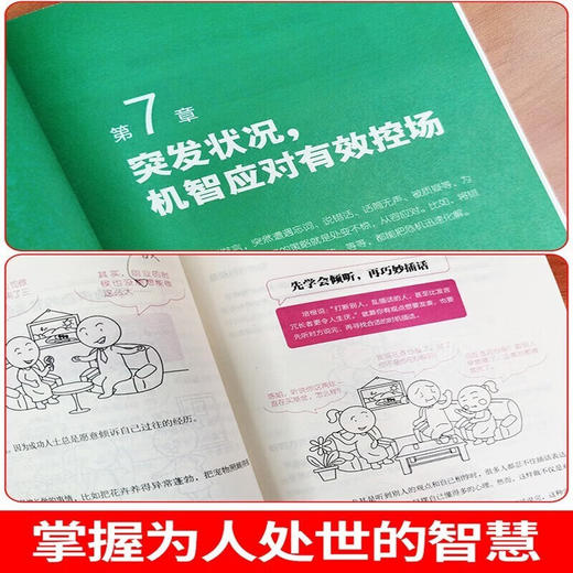 全4册 《1分钟漫画回话技巧+处事技巧+即兴演讲+社交礼仪》提高情商口才训练人际交往说话艺术书 商品图4