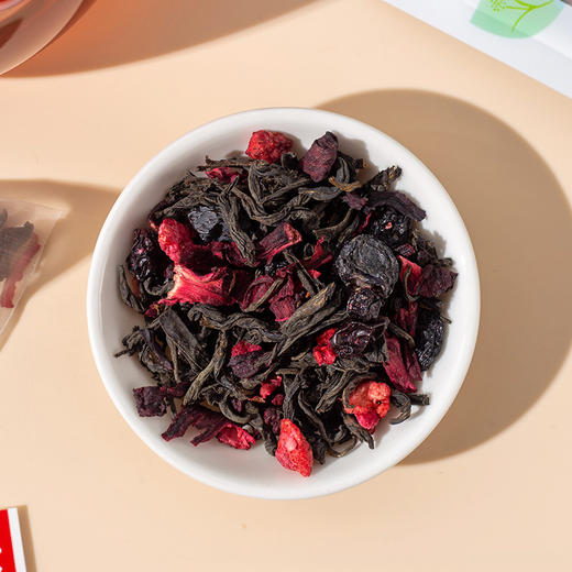 「拍1发2！到手两盒」水果茶蓝莓红茶 单盒12袋装 夏季水果片茶三角茶包调味茶立体茶饮 商品图1