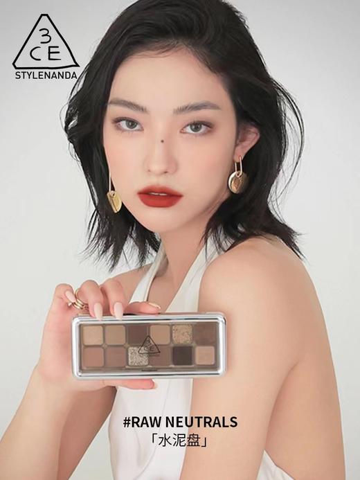 3ce新品风格眼影盘12色-水泥盘RAW NEUTRALS#杏粉盘MOTIONFRANE 商品图3