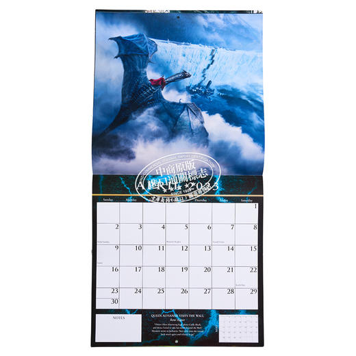 【中商原版】火与血的世界2023年历 冰与火之歌 权力游戏The World of Fire & Blood 2023 Calendar 英文原版 George R R Martin 商品图7