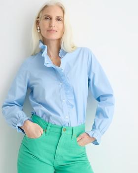 Jcrew轻奢牌 女士甜美浪漫风 棉质衬衫 额外5折只要￥350起