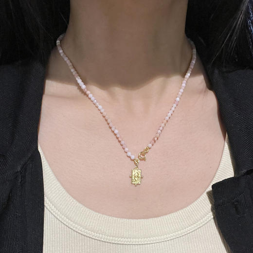 北京仓｜Barbóra-Mini Eye Tag-粉色蛋白石 项链［希腊设计师] 商品图4